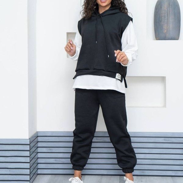 ست 3تیکه هودی+دورس+شلوار کد 801