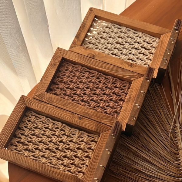 جاکلیدی مکرومه بافی مدل شلف دار