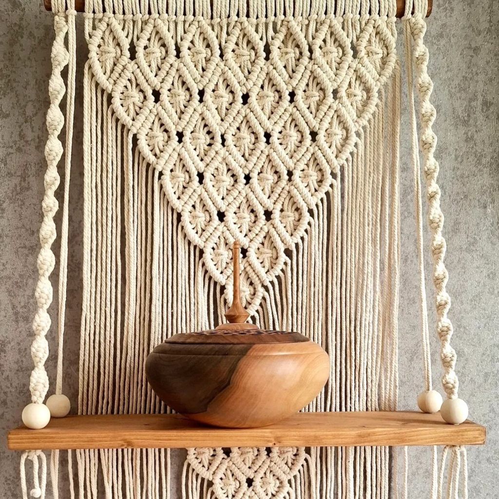 قیمت شلف دیواری مکرومه بافی مدل اسو