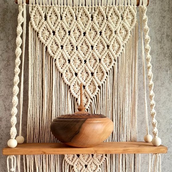 شلف دیواری مکرومه بافی مدل اسو