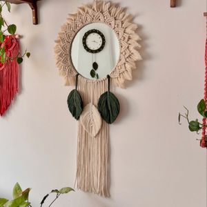 آیینه دکوراتیو مکرومه بافی