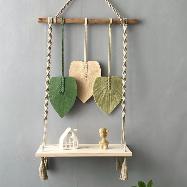 شلف دیواری مکرومه بافی مدل آرام