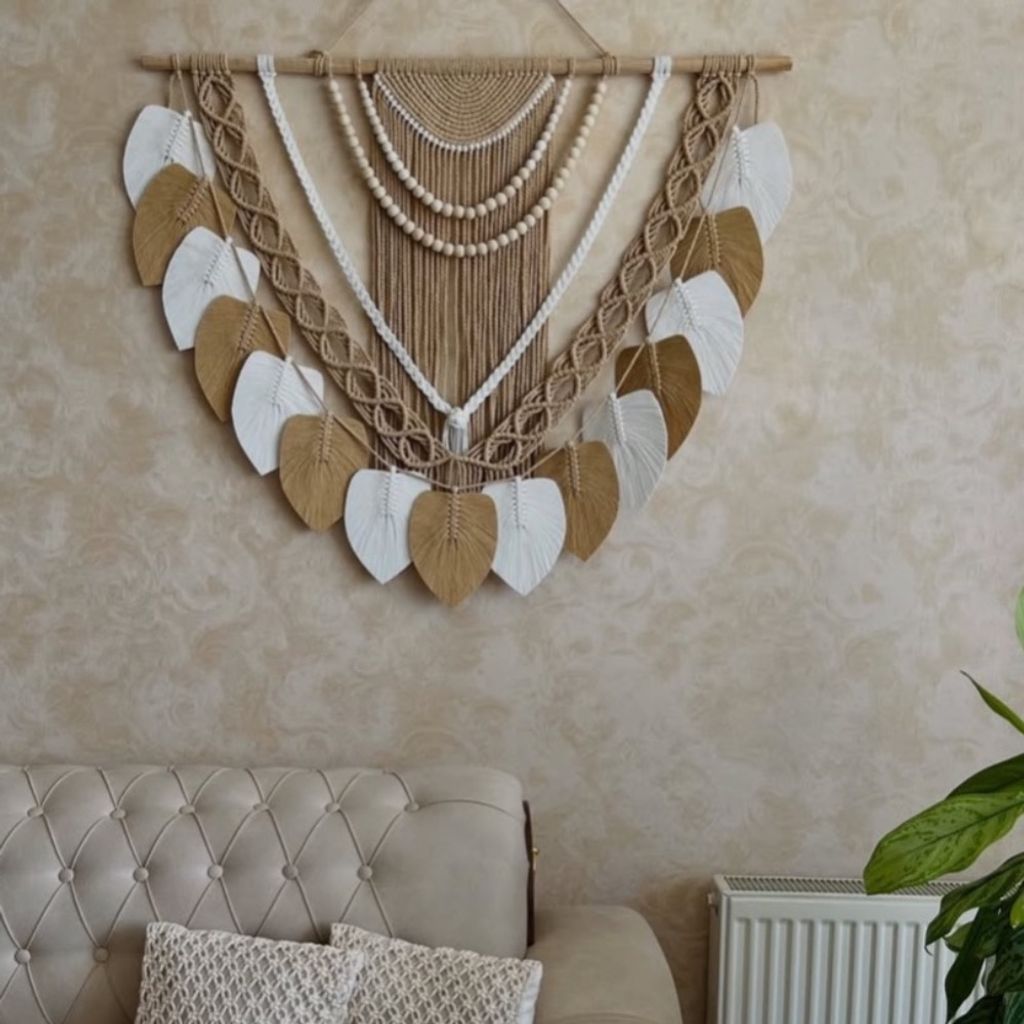 خرید آنلاین دیوار کوب مکرومه بافی مدل خورشید