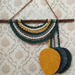 دیوار کوب مکرومه بافی مدل نیم دایره