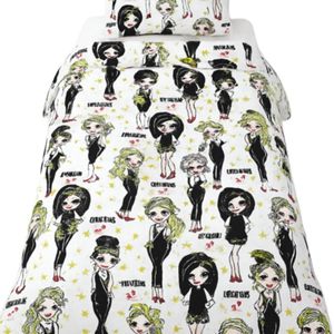 ملحفه تشک کشدار با رویه بالش یک نفره طرح دخترونه لاکچری