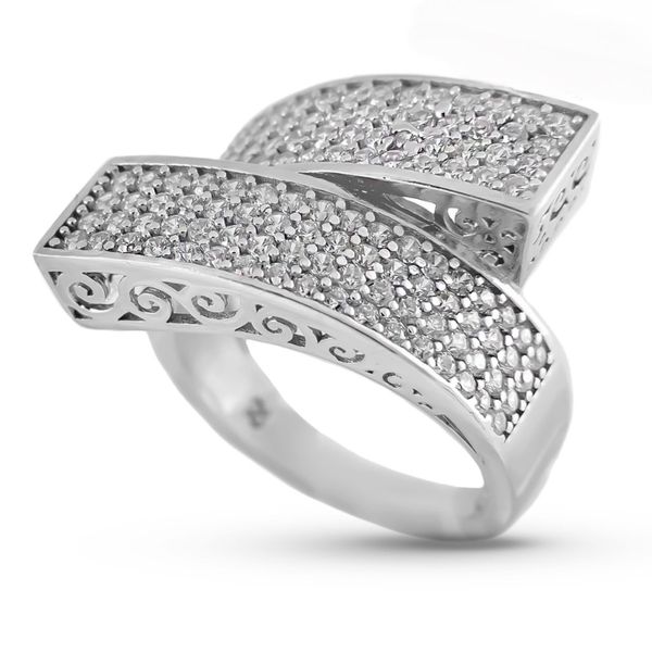 انگشتر نقره زنانه نگین دار چپ و راستی