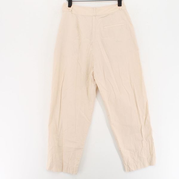 شلوار مام استایل لنین دمپا چسبی ZARA زنانه