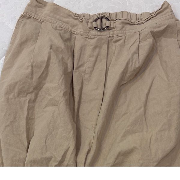 شلوار مام استایل لنین دمپا چسبی ZARA زنانه