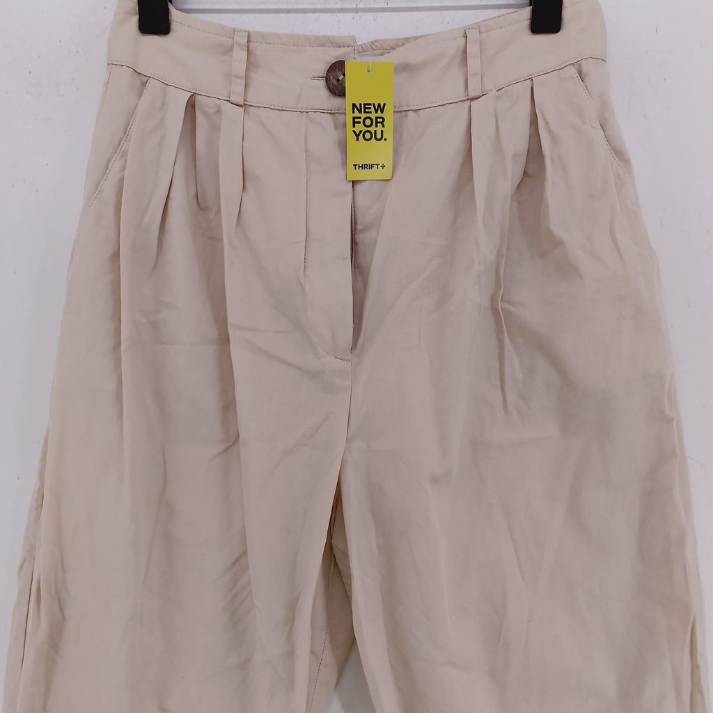 خرید انلاین شلوار مام استایل لنین دمپا چسب ZARA زنانه