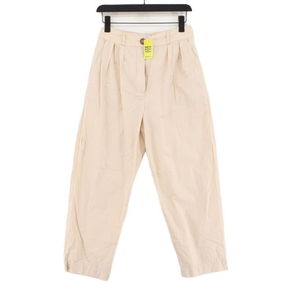 شلوار مام استایل لنین دمپا چسبی ZARA زنانه