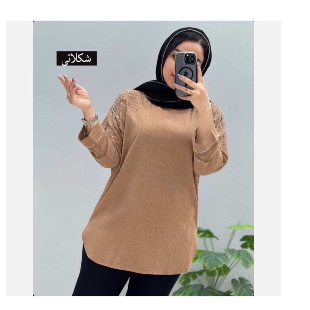 قیمت بلوز مجلسی مراکشی نگین دار آستین تور دوزی زنانه