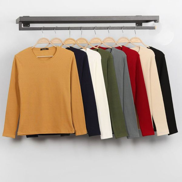 بلوز کبریتی یقه گرد زنانه