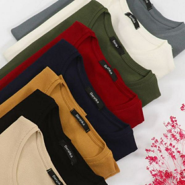 بلوز کبریتی یقه گرد زنانه