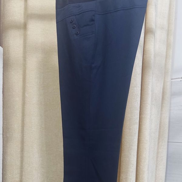 شلوار زنانه گاواردین راسته قد صد سرمه ای