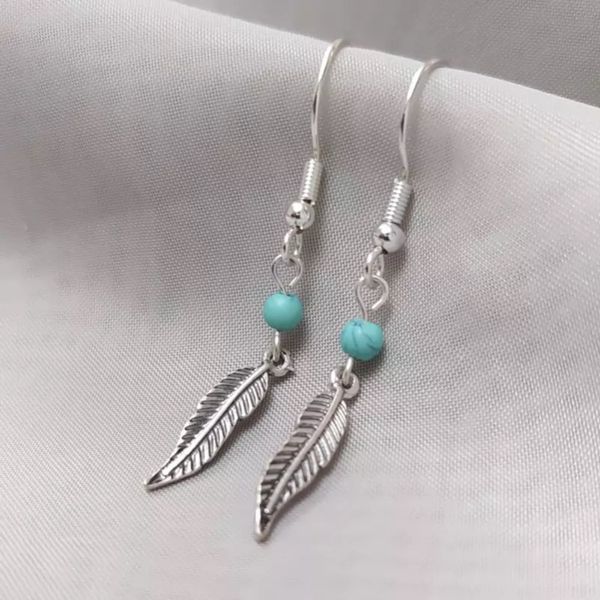 گوشواره آویز زنانه طرح پر - accessory_vay - Gosh 006