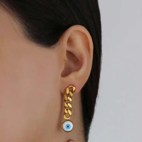 گوشواره آویز زنانه طرح چشم نظر - accessory_vay - Gosh 007