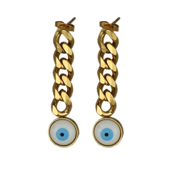 گوشواره آویز زنانه طرح چشم نظر - accessory_vay - Gosh 007