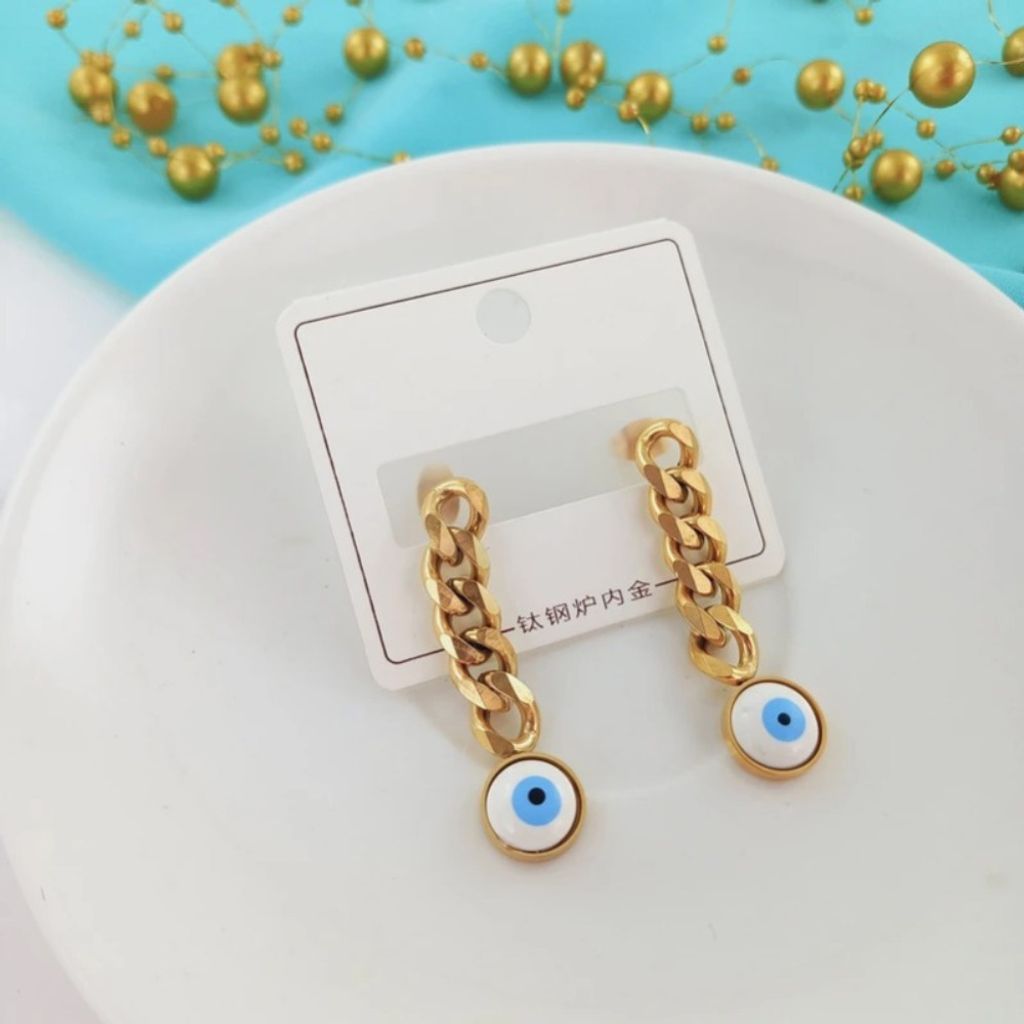 خرید انلاین گوشواره آویز زنانه طرح چشم نظر - accessory_vay - Gosh 007