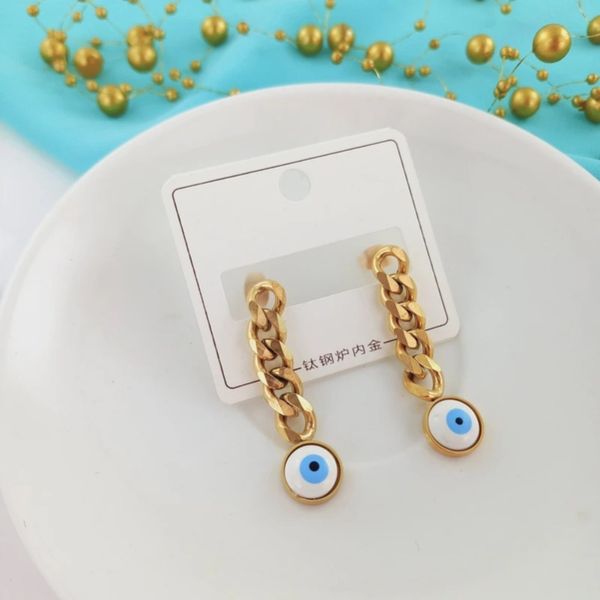 گوشواره آویز زنانه طرح چشم نظر - accessory_vay - Gosh 007