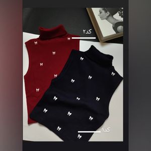 خرید آنلاین کراپ یقه اسکی پاپیون پاپیونی