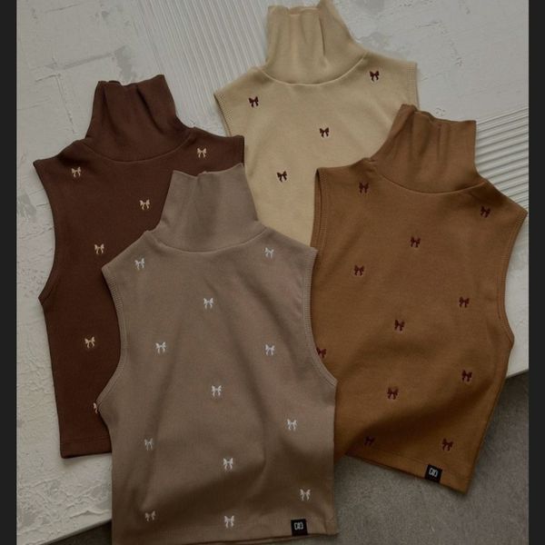 کراپ یقه اسکی پاپیون پاپیونی