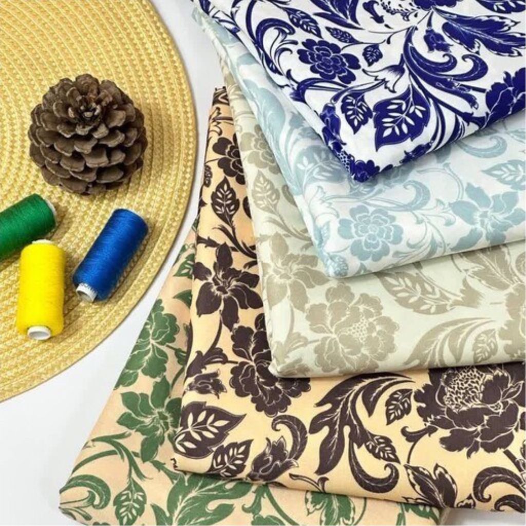 خرید اینترنتی پارچه کرپ فلور طرحدار ترک کشسان