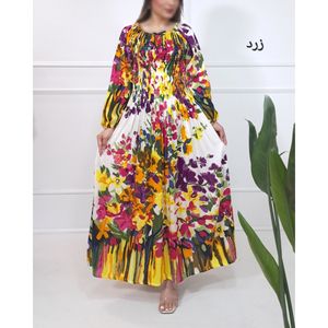 خرید آنلاین ماکسی  هندی نخی کریشه گلبهار آستین بلند