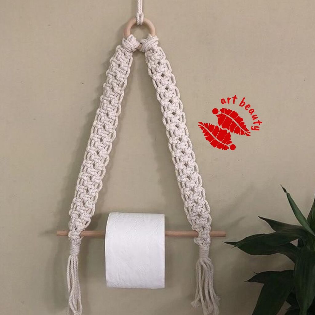 قیمت ارزان هولدر دستمال مکرومه بافی ترند ارت بیوتی