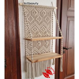 شلف شاهانه مکرومه بافی طرح نورا