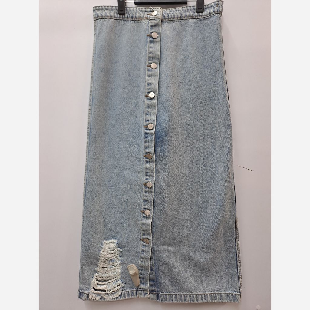 قیمت ارزان دامن جین جلو دکمه 