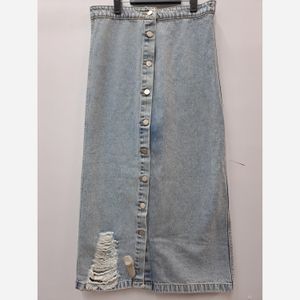 دامن جین جلو دکمه 