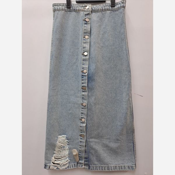 دامن جین جلو دکمه 