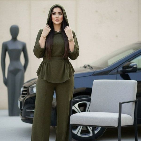 ست زنانه مخمل کبریتی طرح دلبر