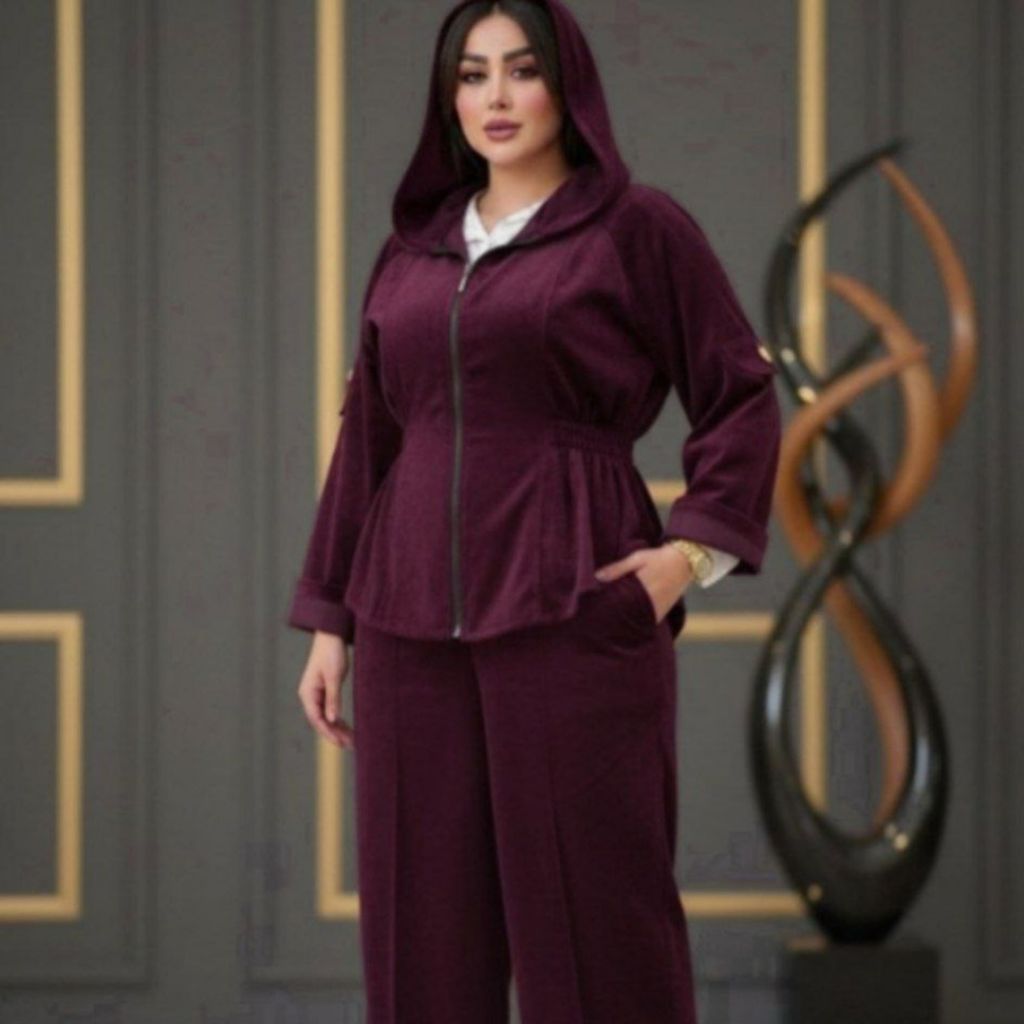 خرید آنلاین ست مخمل کبریتی طرح دلبر