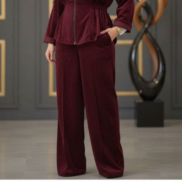 ست زنانه مخمل کبریتی طرح دلبر