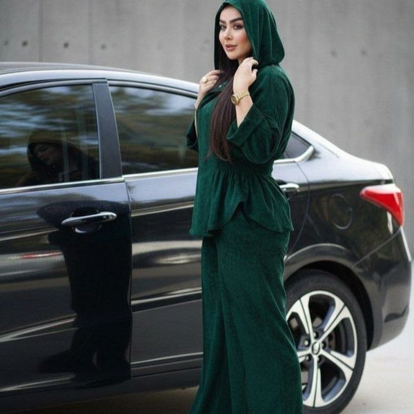 ست زنانه مخمل کبریتی طرح دلبر