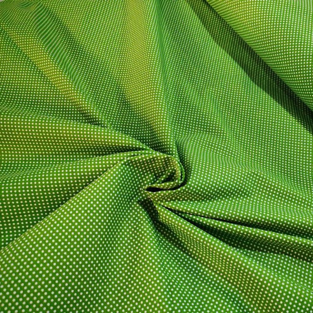 قیمت پارچه آشپزخانه زمینه سبز و خال ریز عرض 2 متر