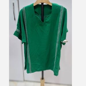 خرید اینترنتی شومیز آستین کوتاه نخی