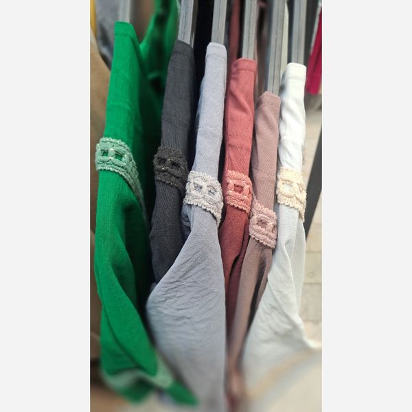 شومیز آستین کوتاه نخی