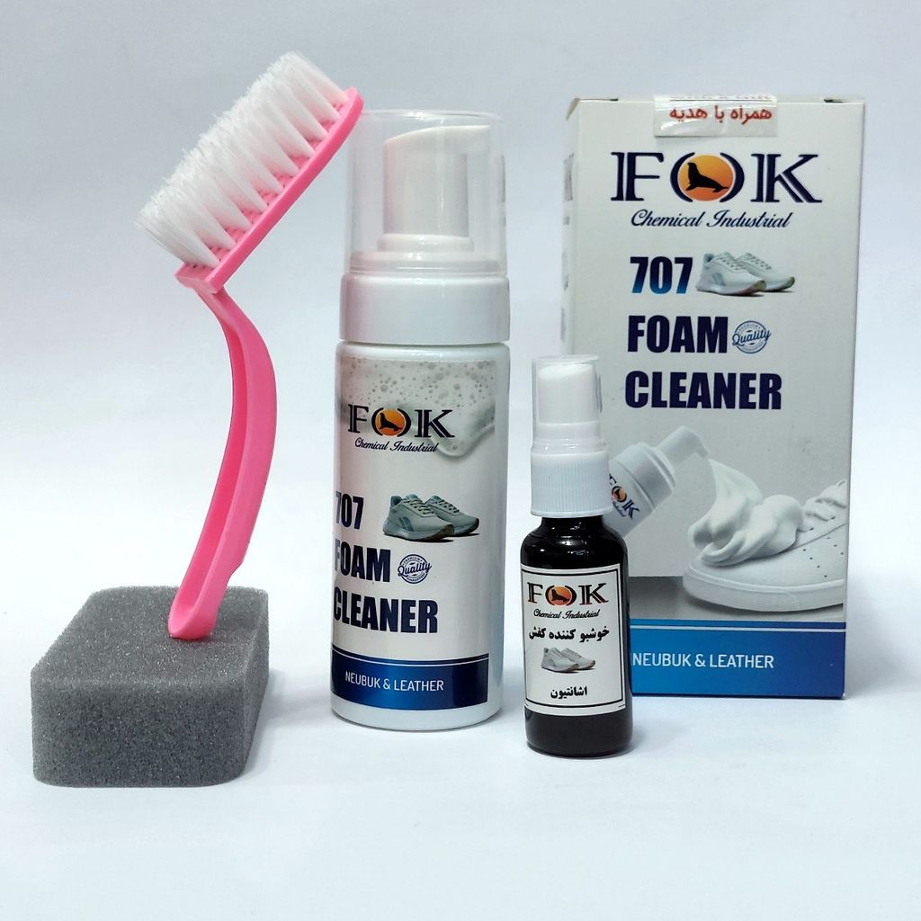 خرید اینترنتی اسپری کف پاک کننده کیف و کفش فوک Fok