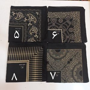 خرید آنلاین روسری نخی حاشیه طلایی