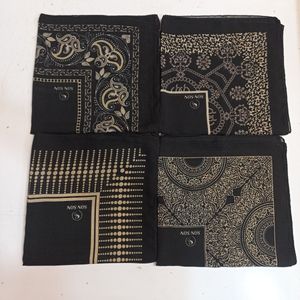 خرید آنلاین روسری نخی حاشیه طلایی