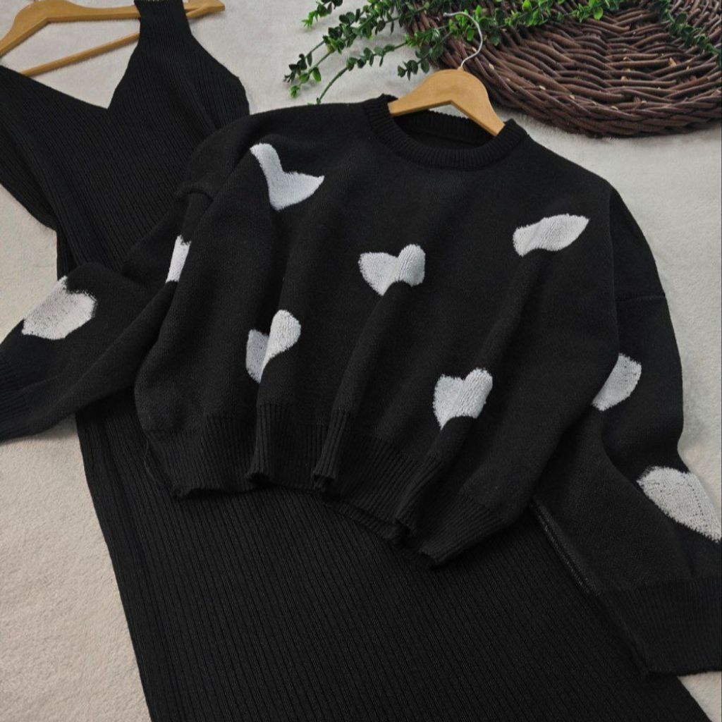 خرید آنلاین ست زنانه بافت طرح قلب