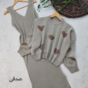 مشخصات ست زنانه بافت طرح قلب