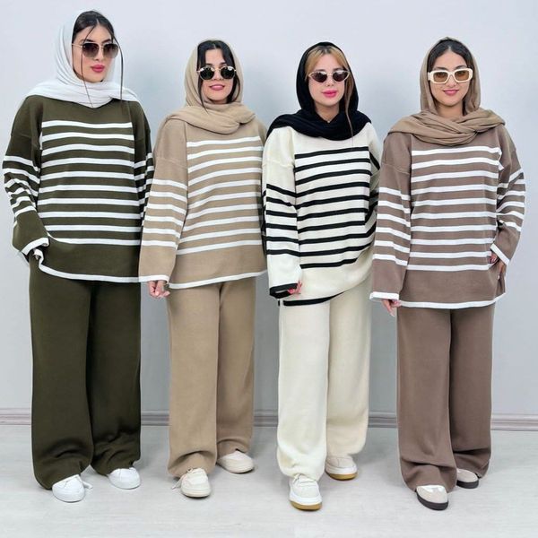 ست بلوز شلوار بافت زنانه طرح کاتلین