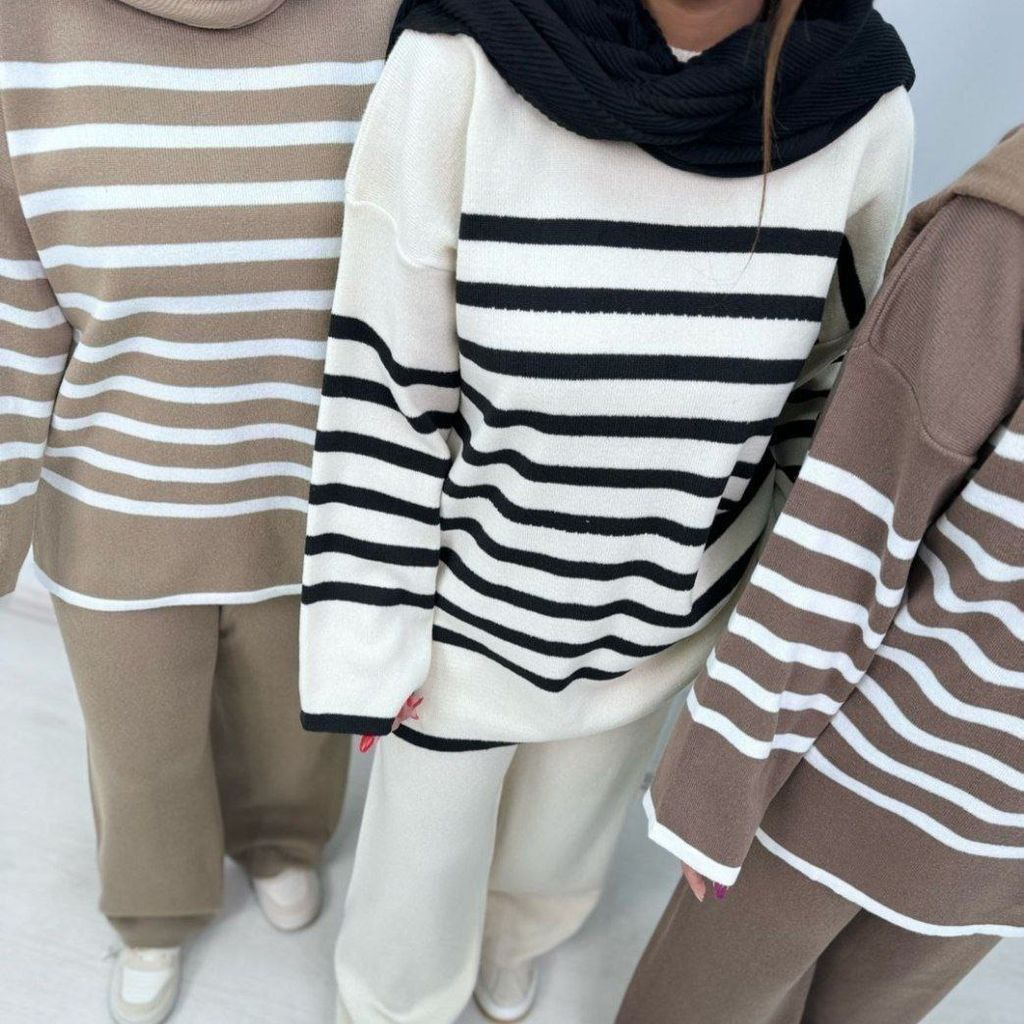 قیمت ارزان ست بلوز شلوار بافت زنانه طرح کاتلین