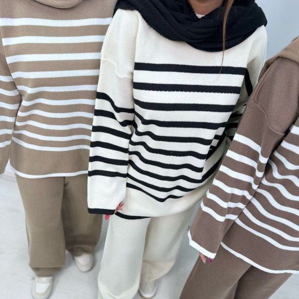 ست بلوز شلوار بافت زنانه طرح کاتلین