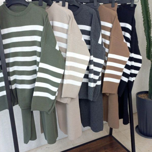 ست بلوز شلوار بافت زنانه طرح کاتلین