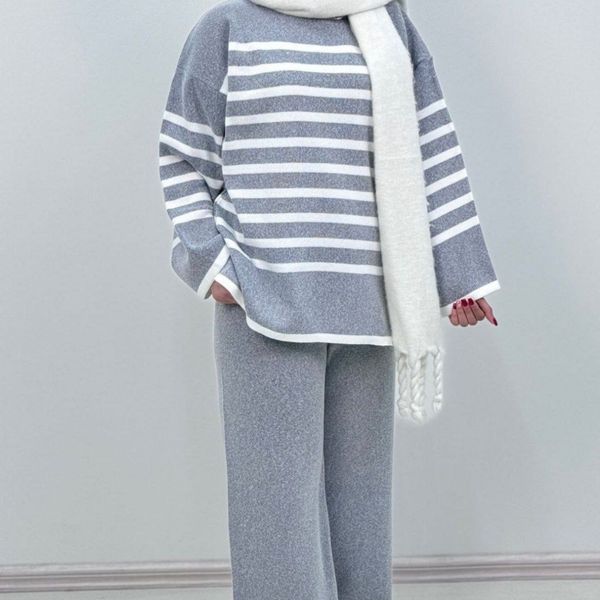 ست بلوز شلوار بافت زنانه طرح کاتلین