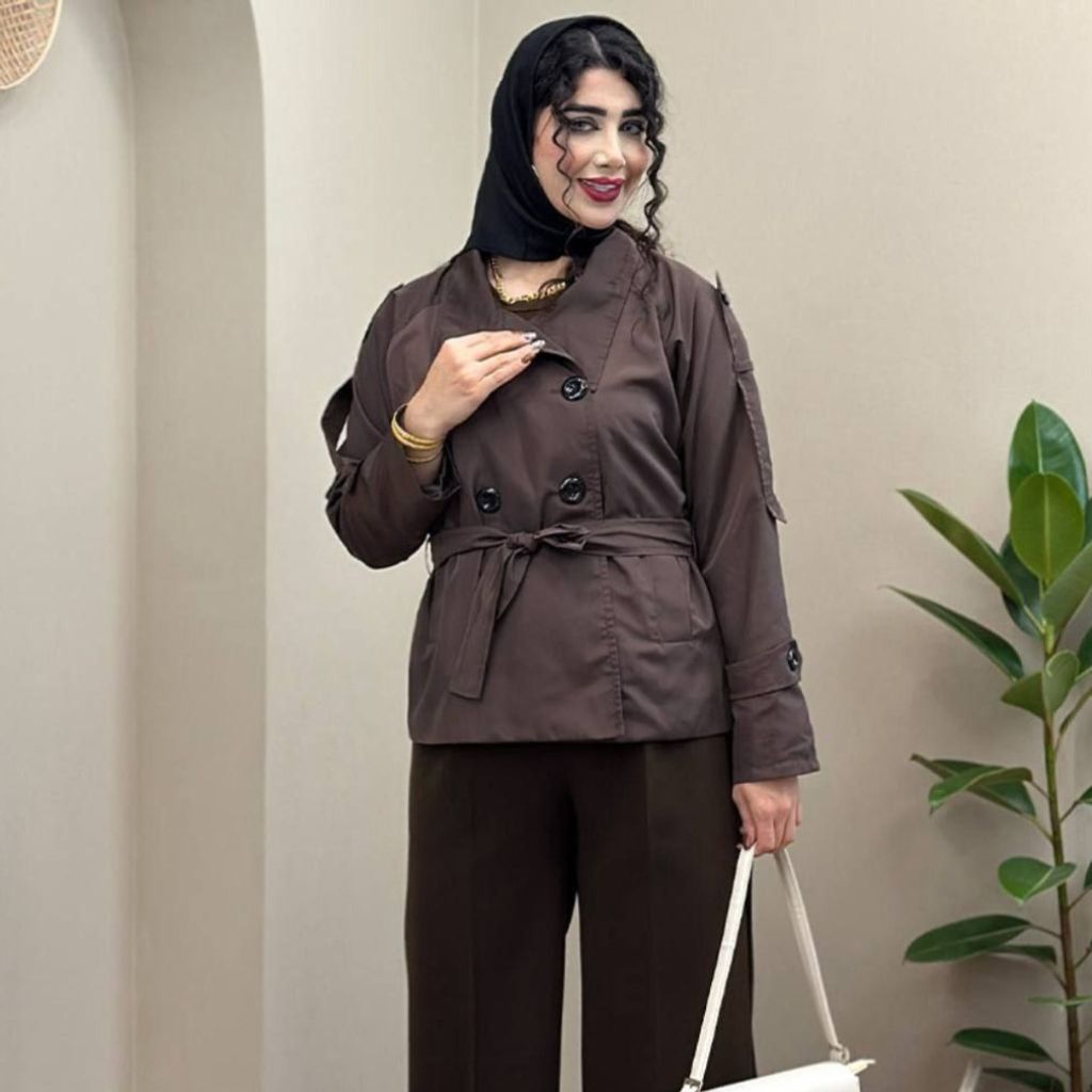 قیمت ارزان بارانی زنانه طرح دلتا